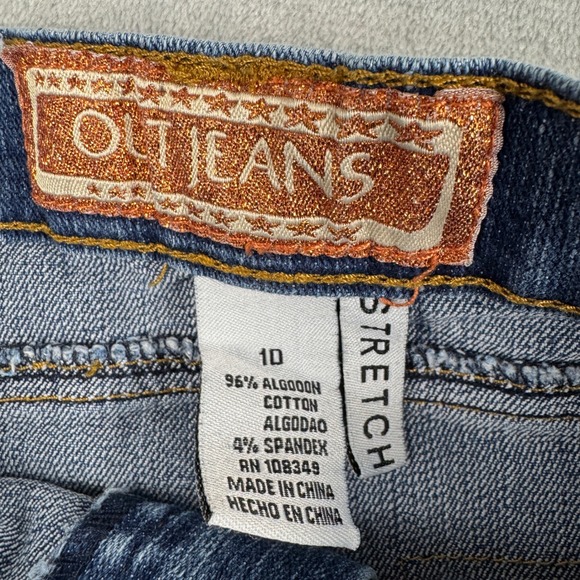 Y2K Out Women's Denim Jeans Midi Blue A-Line Stretch Skirt With Pockets‎ Size 10 - Picture 3 of 13